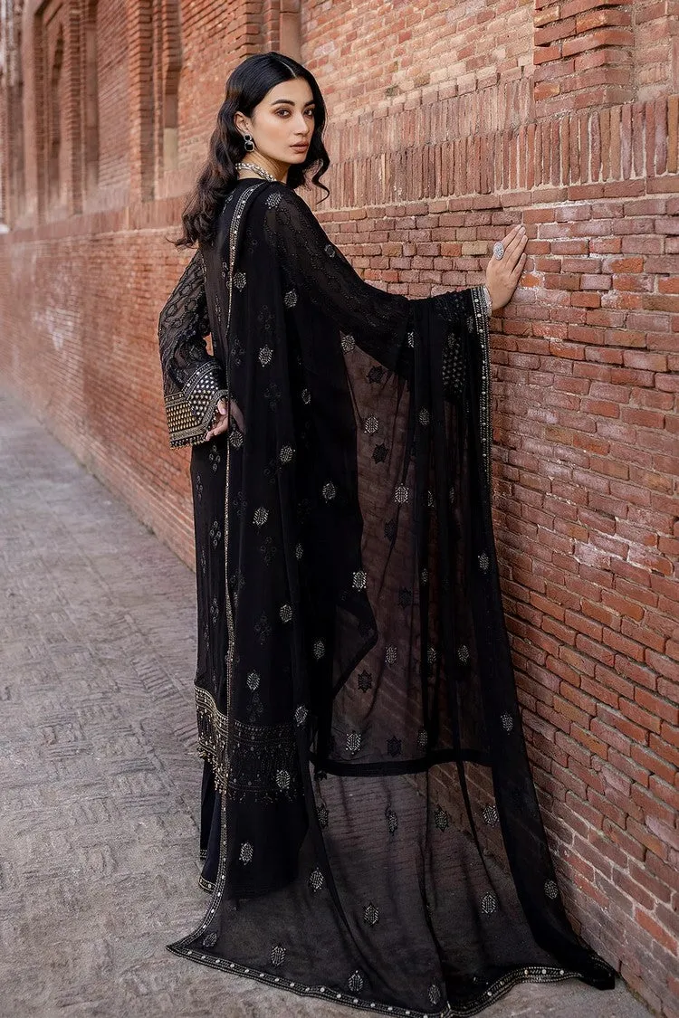 02 DARK VEIL Safeera Embroidered Chiffon Collection Vol 13