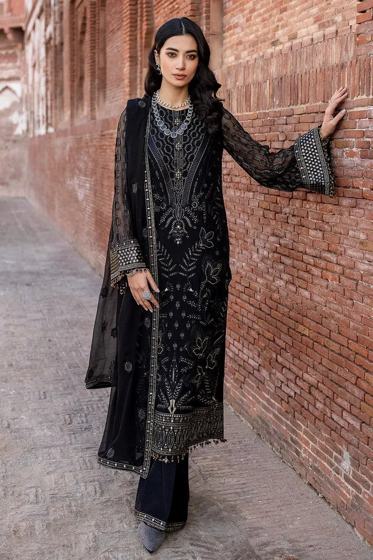 02 DARK VEIL Safeera Embroidered Chiffon Collection Vol 13