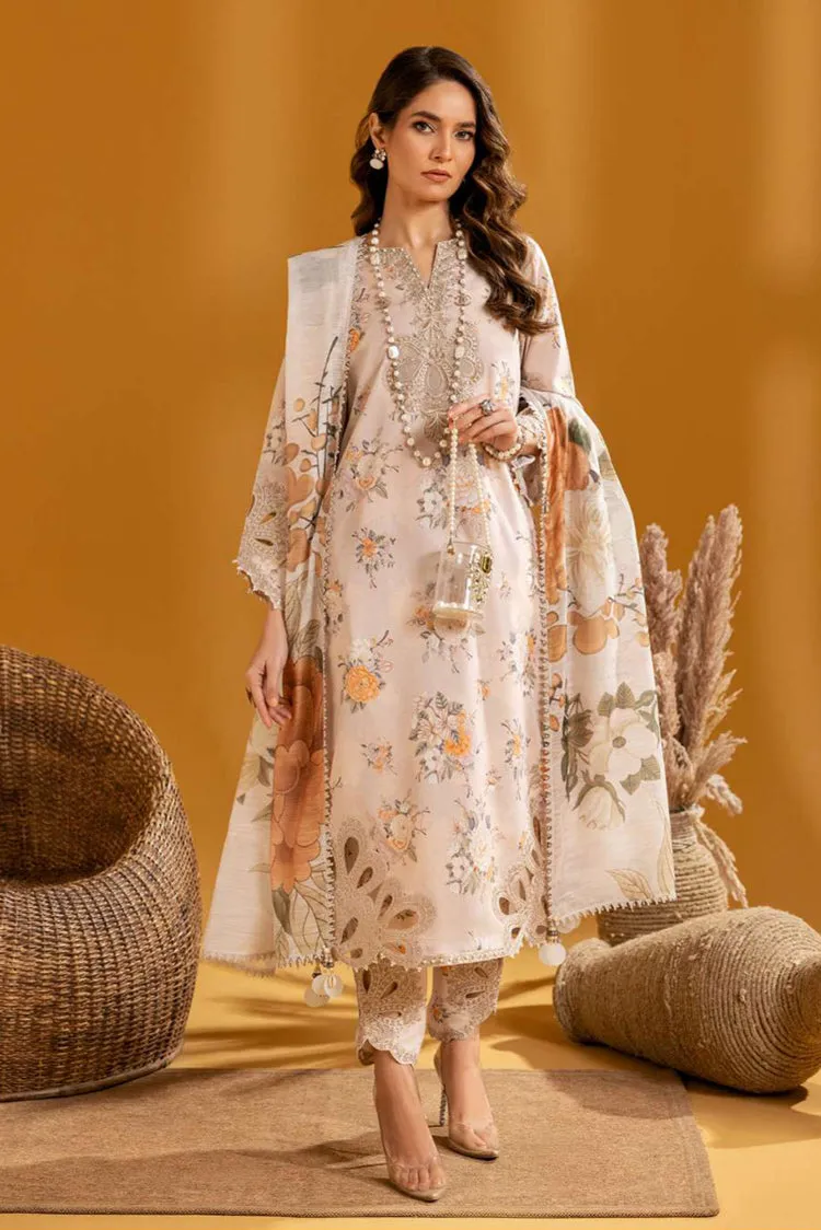 03 Hiza Maahi Embroidered Printed Lawn Collection