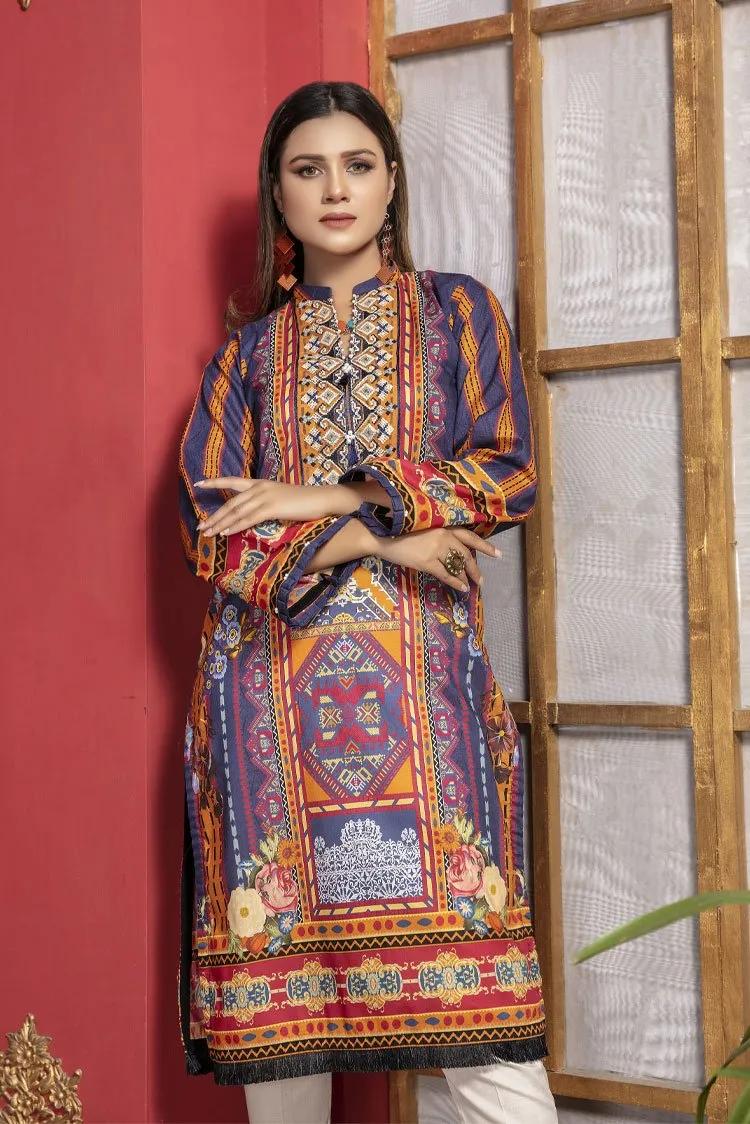 1-PC Stitched Lawn Kurti