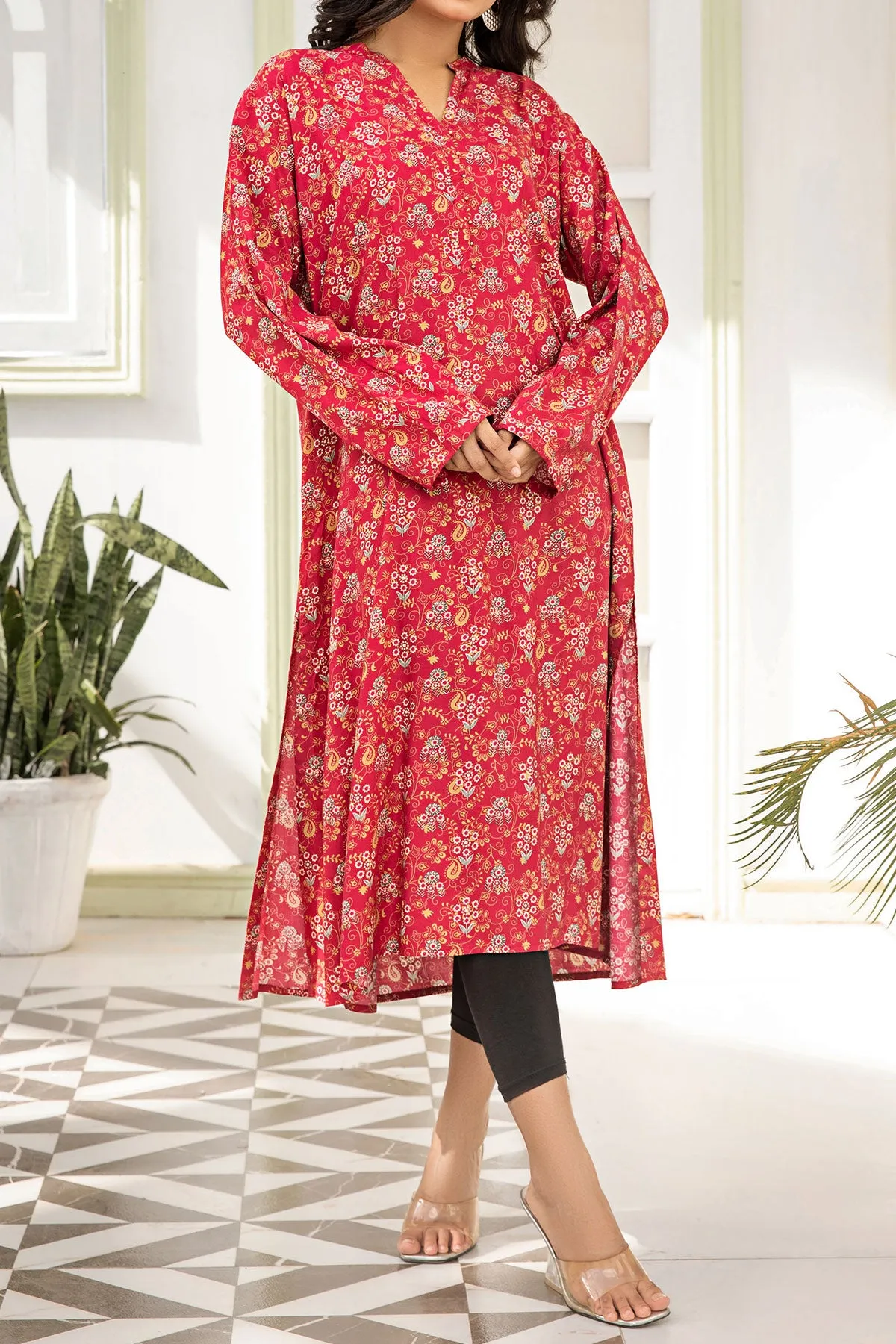 1PIECE DIGITAL PRINT LINEN KURTA  | DPLK-57