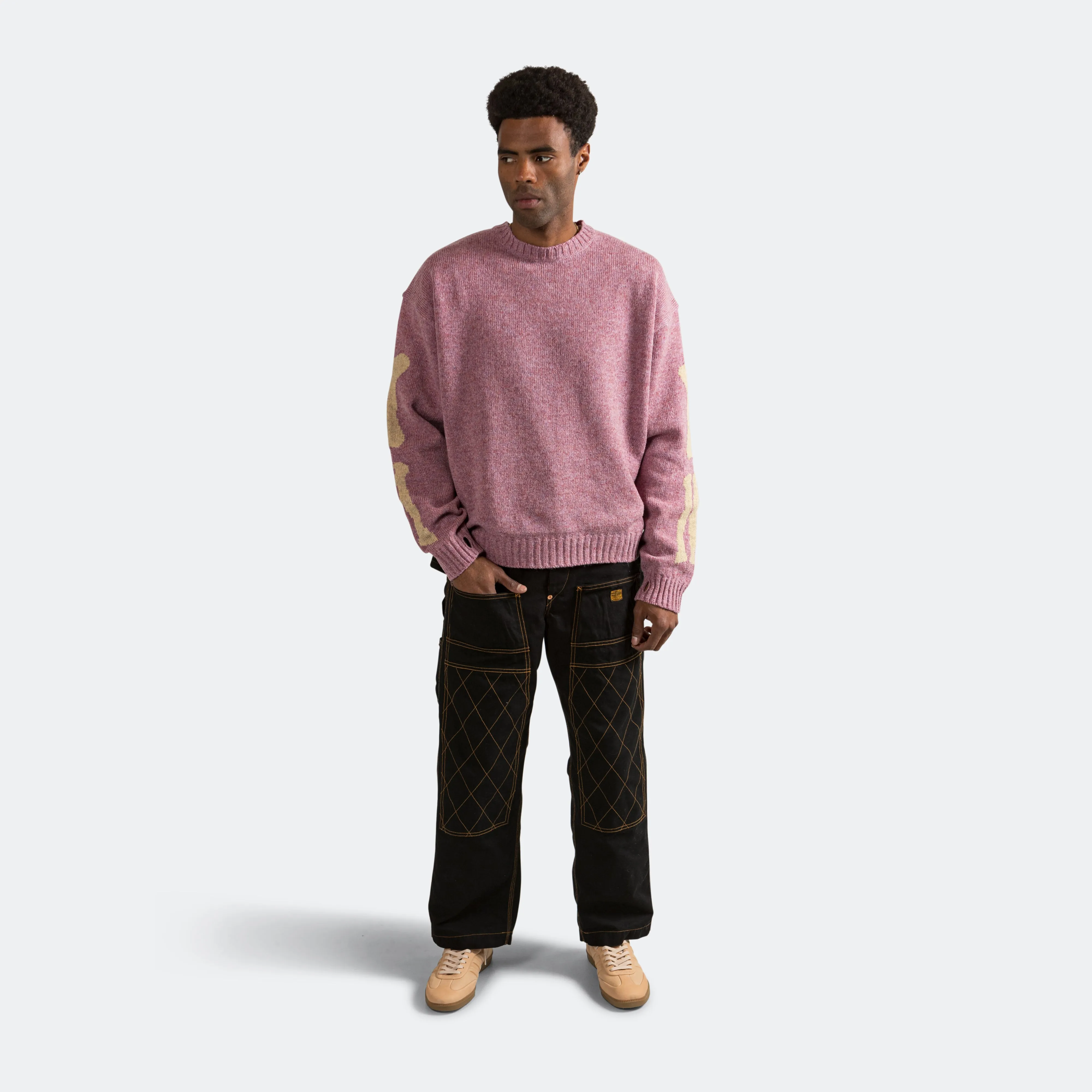 5G Wool BONE Crew Sweater - Light Purple