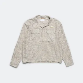 AB Shirt - Khaki Striped Snarl Ribbon Tweed