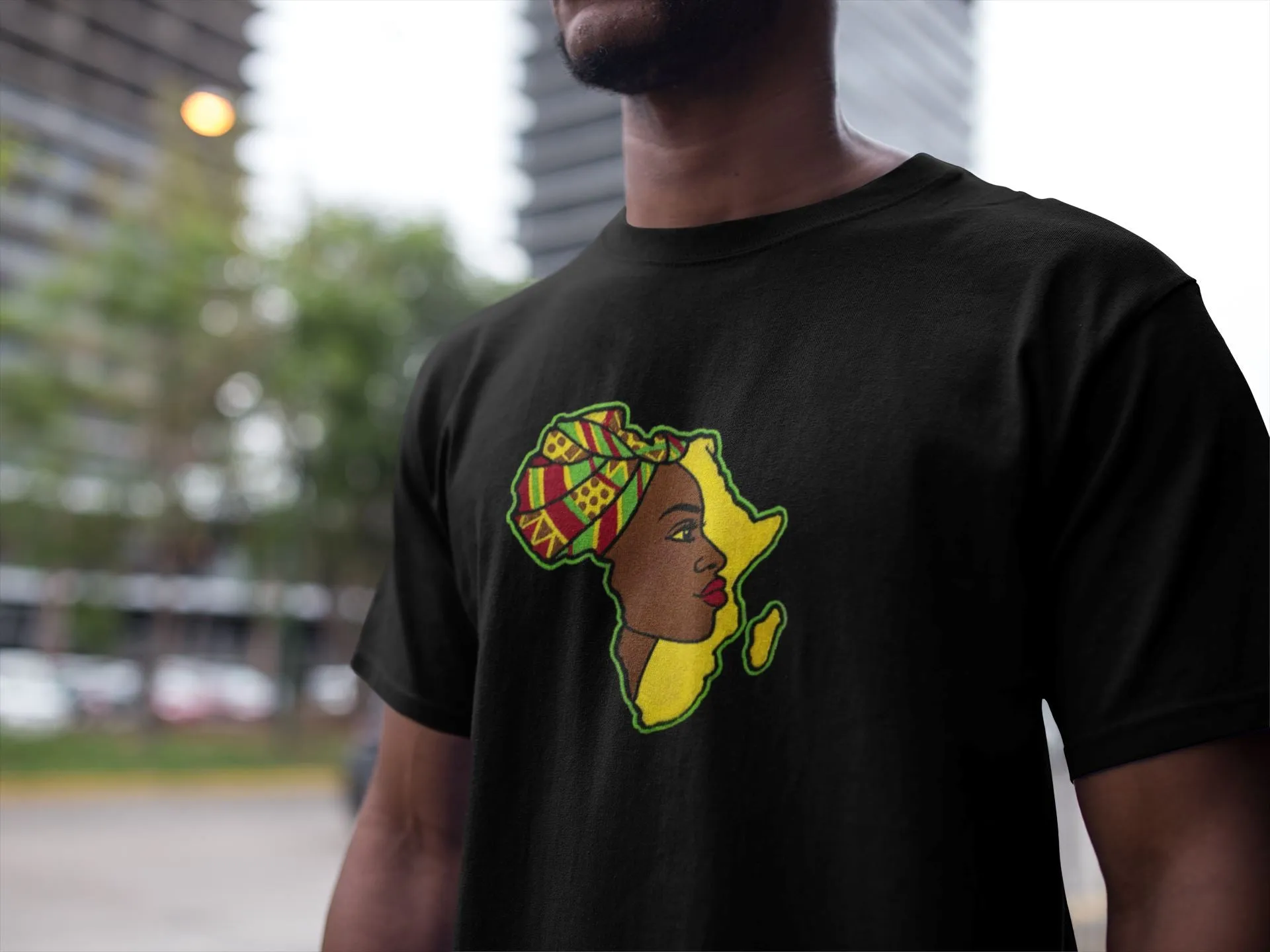 African Silhouette Muse Embroidered T-shirt