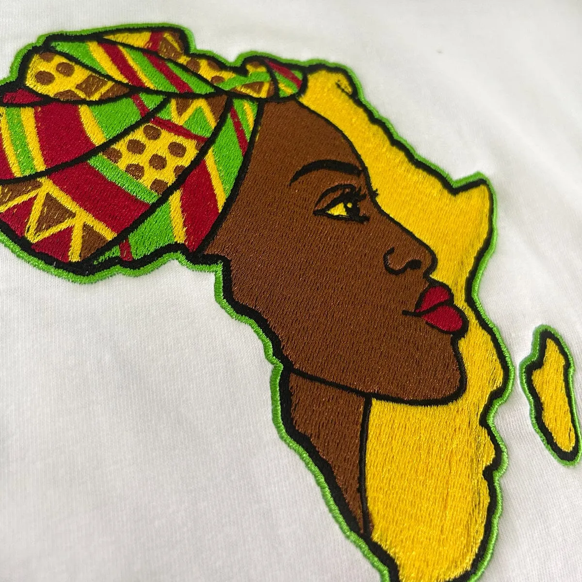 African Silhouette Muse Embroidered T-shirt