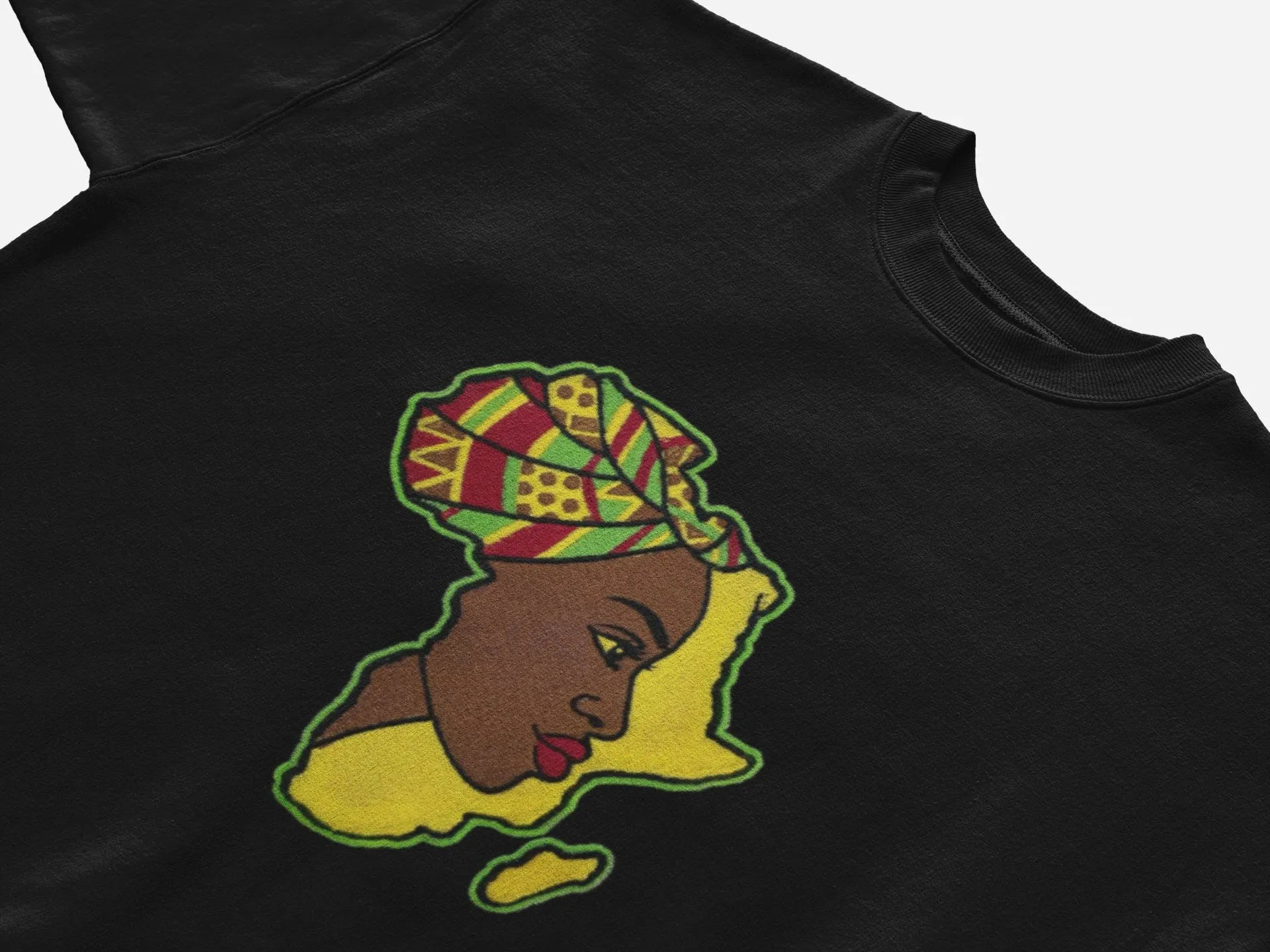 African Silhouette Muse Embroidered T-shirt