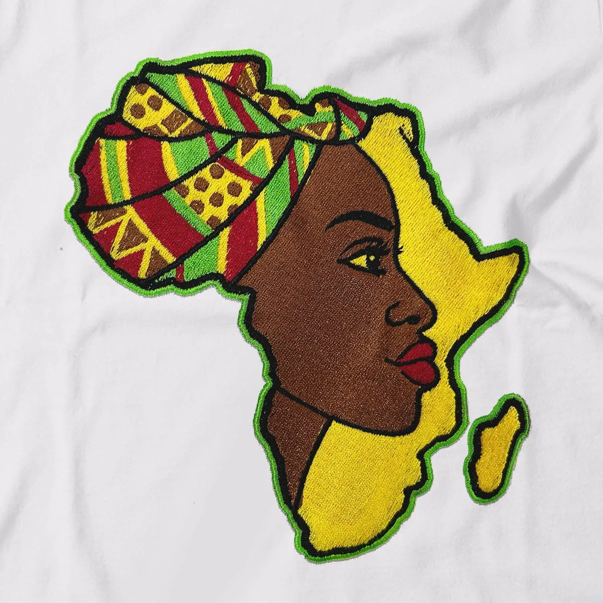 African Silhouette Muse Embroidered T-shirt