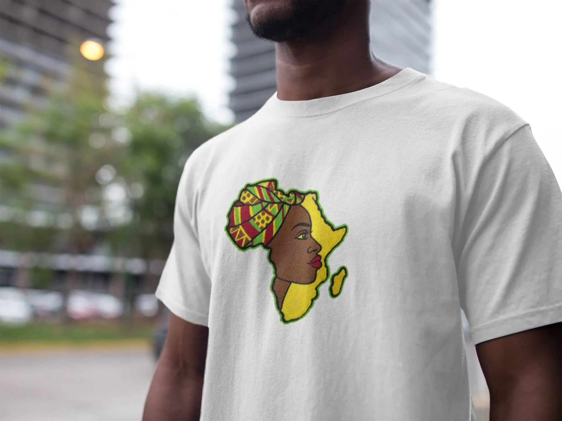 African Silhouette Muse Embroidered T-shirt