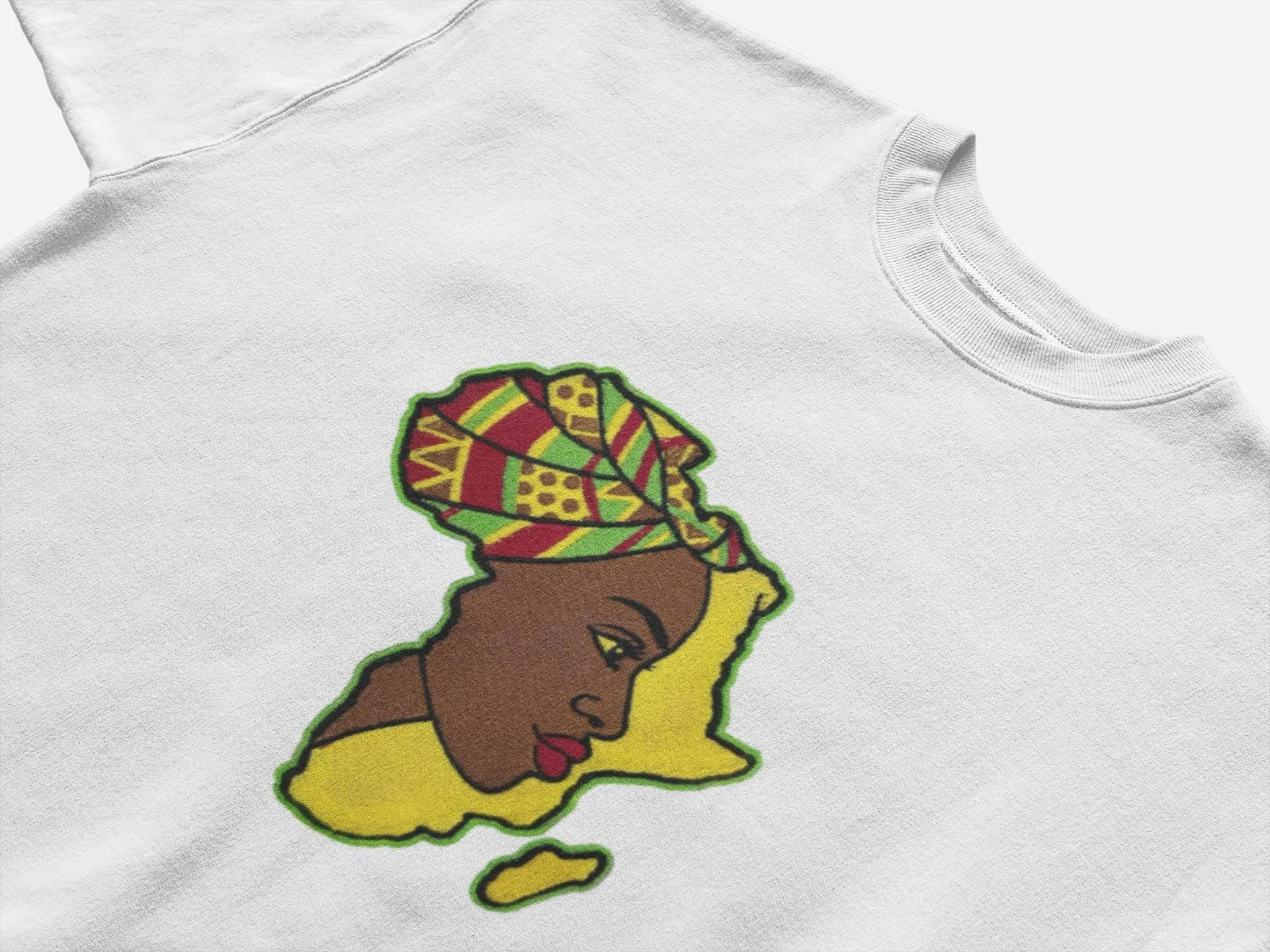 African Silhouette Muse Embroidered T-shirt