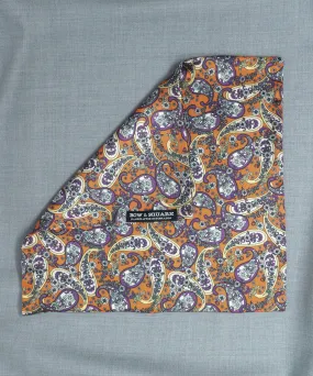 After 8 Paisley Purple Pocket Square