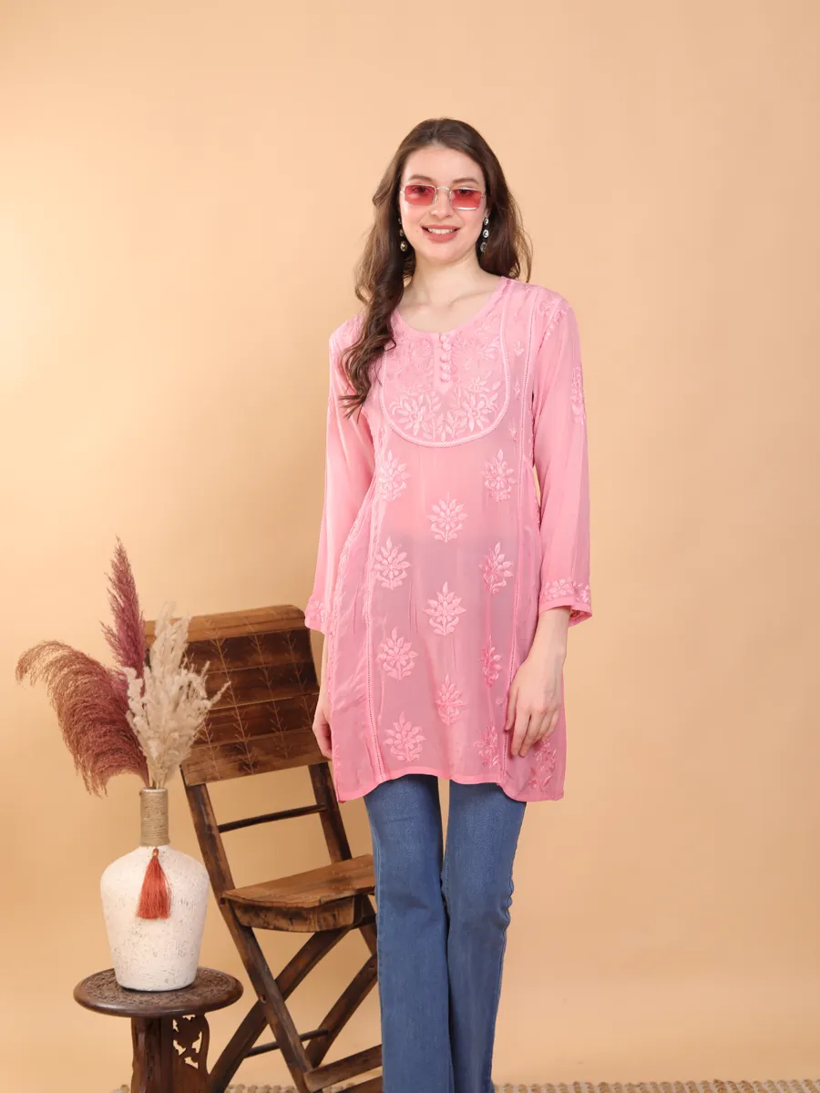 Anam Crepe Designer Chikankari Kurti