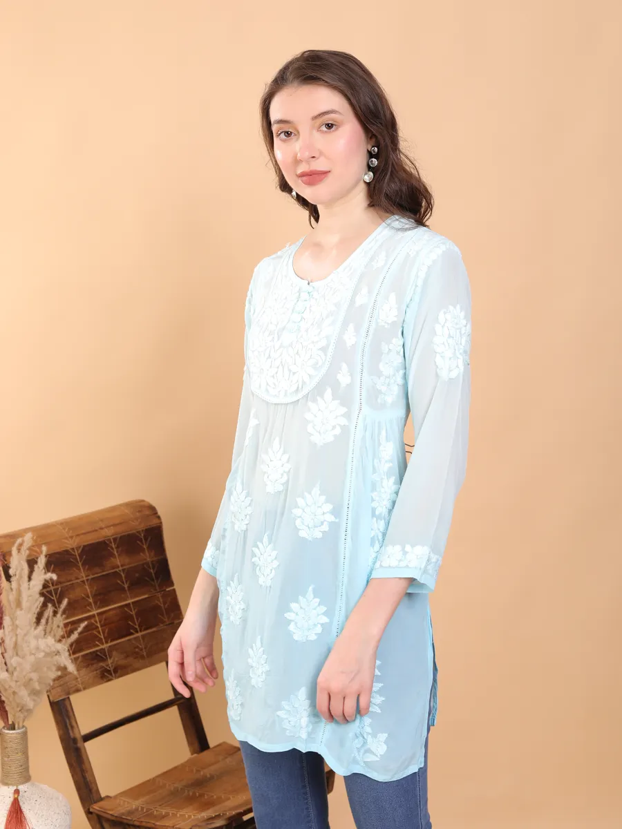 Anam Crepe Designer Chikankari Kurti