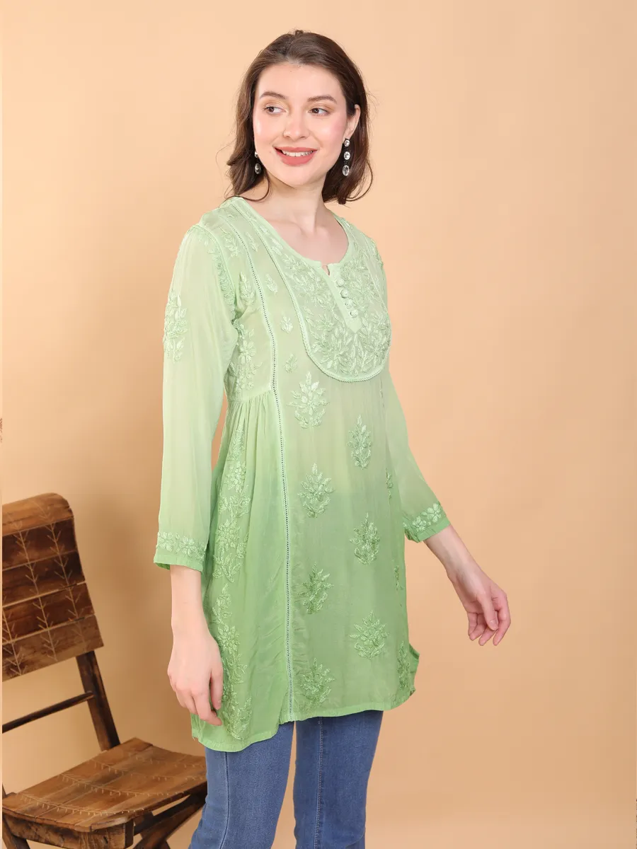 Anam Crepe Designer Chikankari Kurti