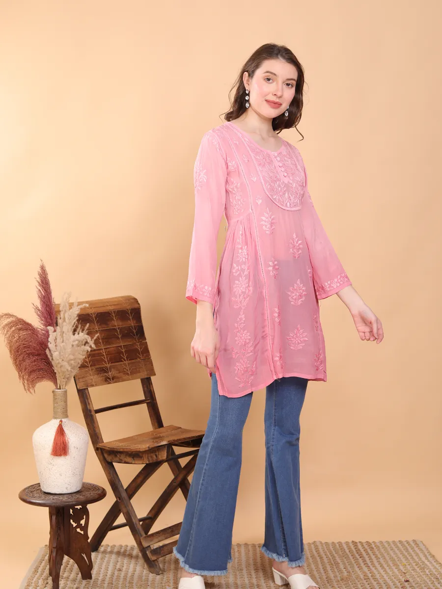 Anam Crepe Designer Chikankari Kurti