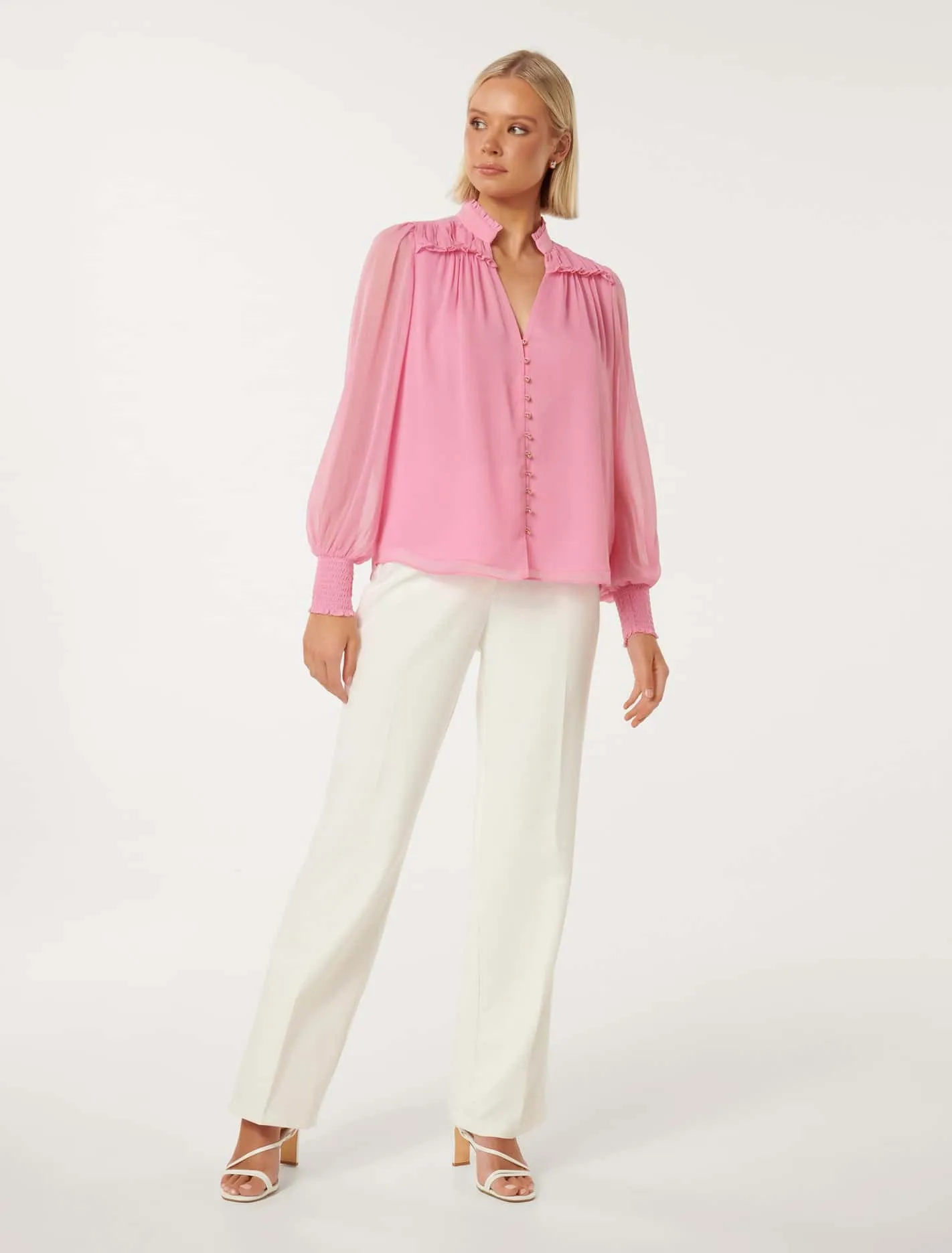 Anastasia Frill Yoke Blouse