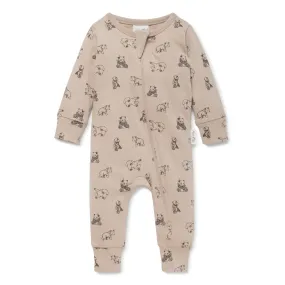 Aster & Oak Bear Zip Romper