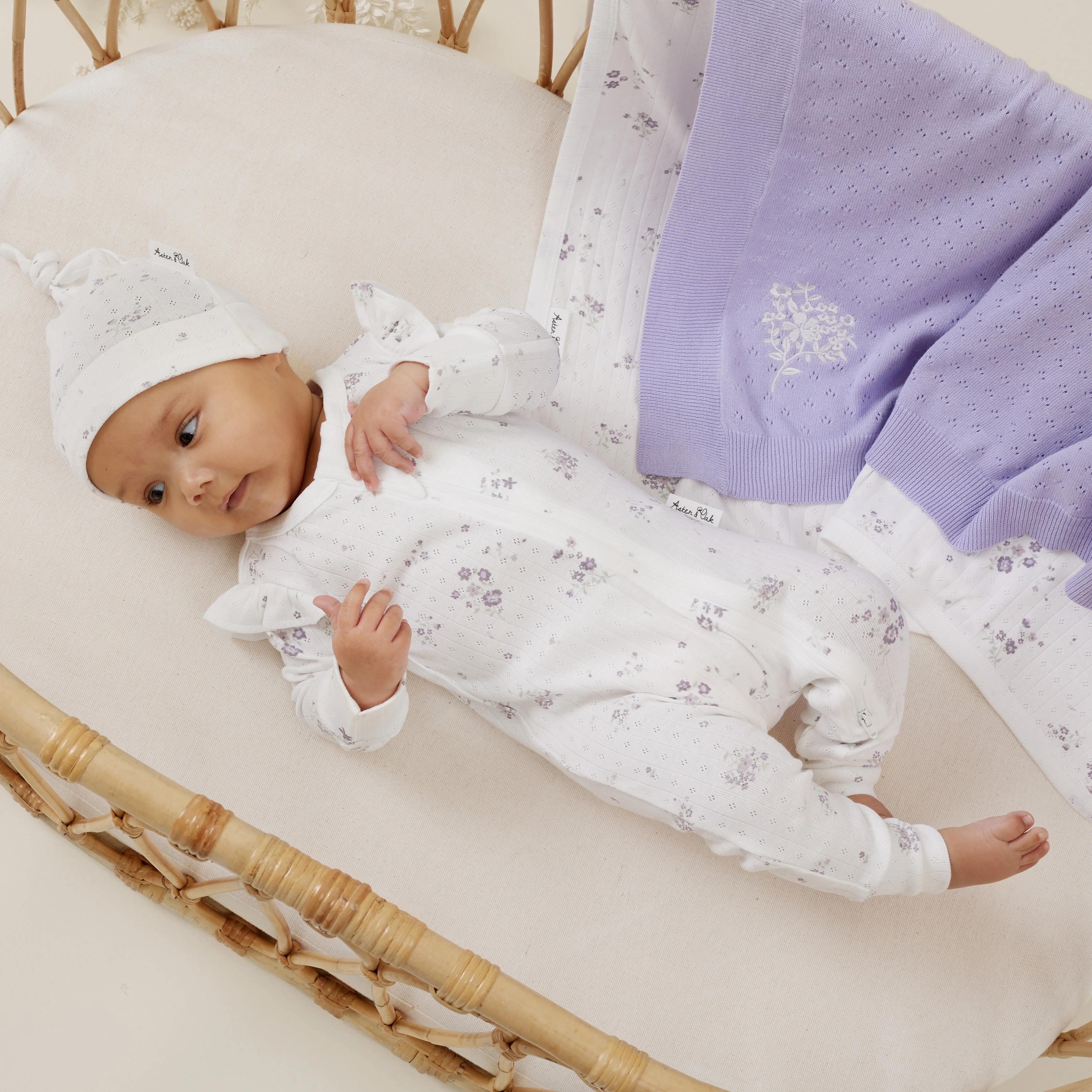 Aster and Oak Zip Growsuit - Grace Floral