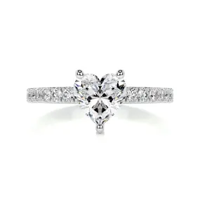 Audrey Diamond Engagement Ring -18K White Gold