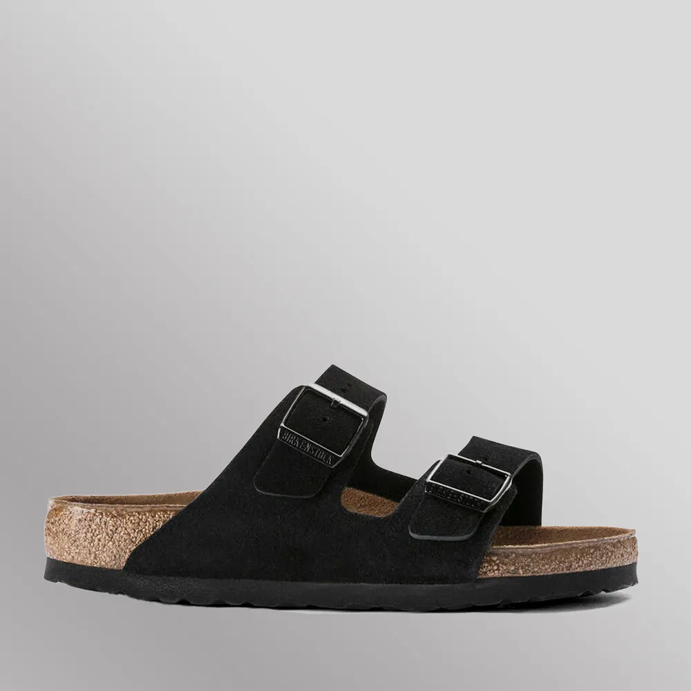 BIRKENSTOCK ARIZONA 951321 SFB BLACK SUEDE LEATHER REGULAR