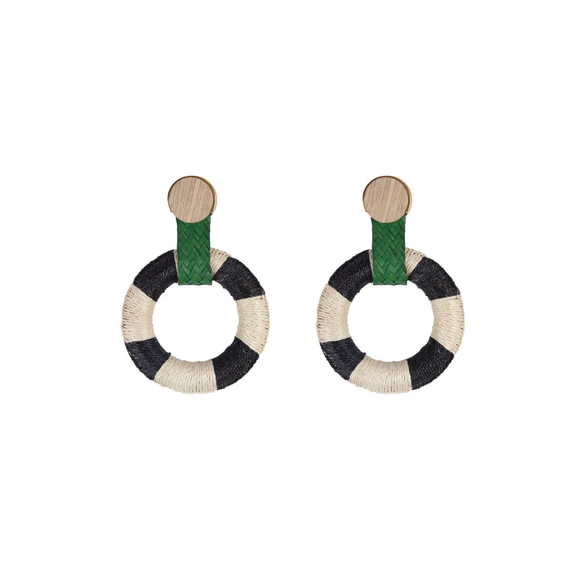 Black & Natural Maguey Earrings