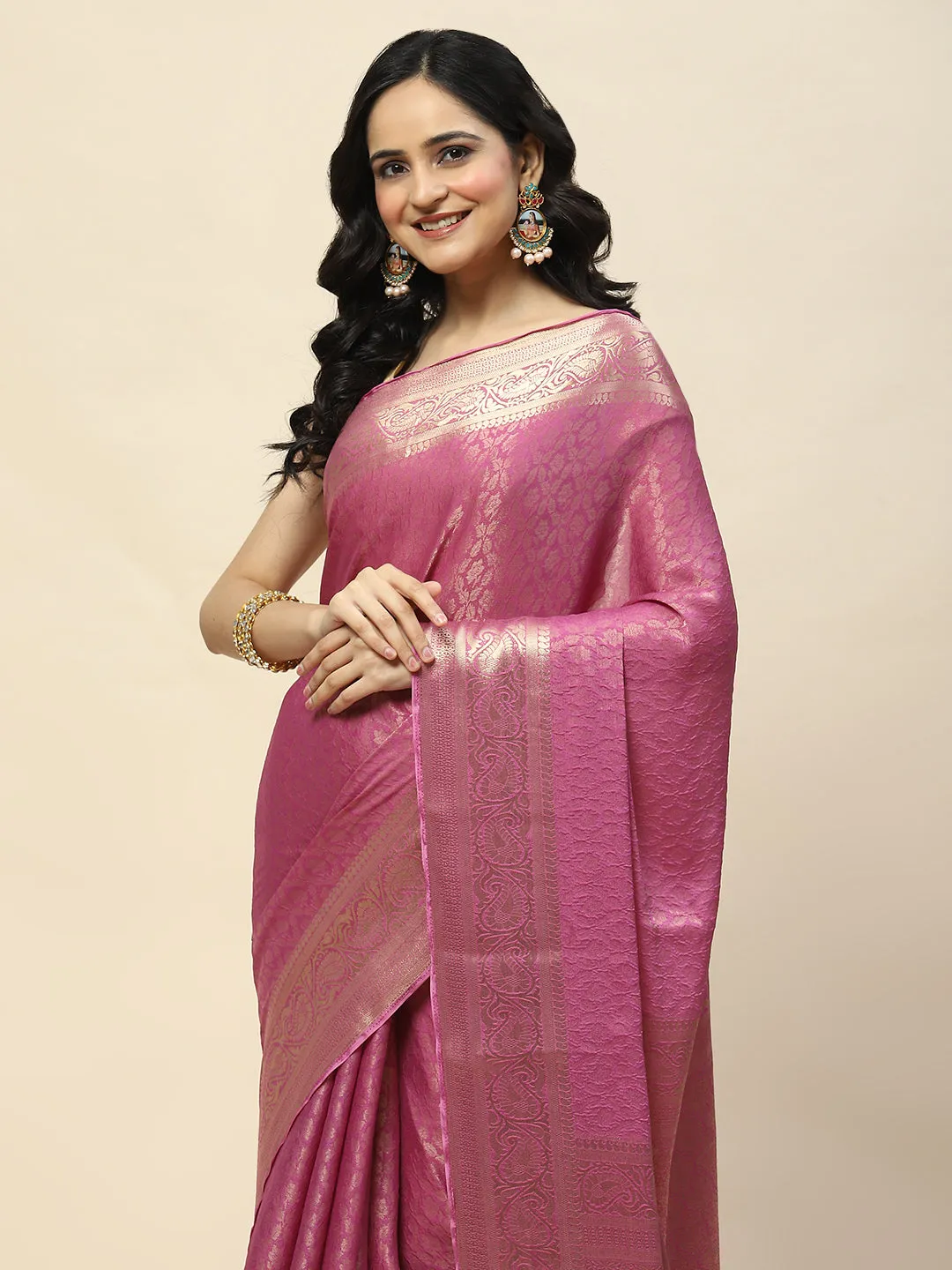 Brocade Woven Georgette Saree