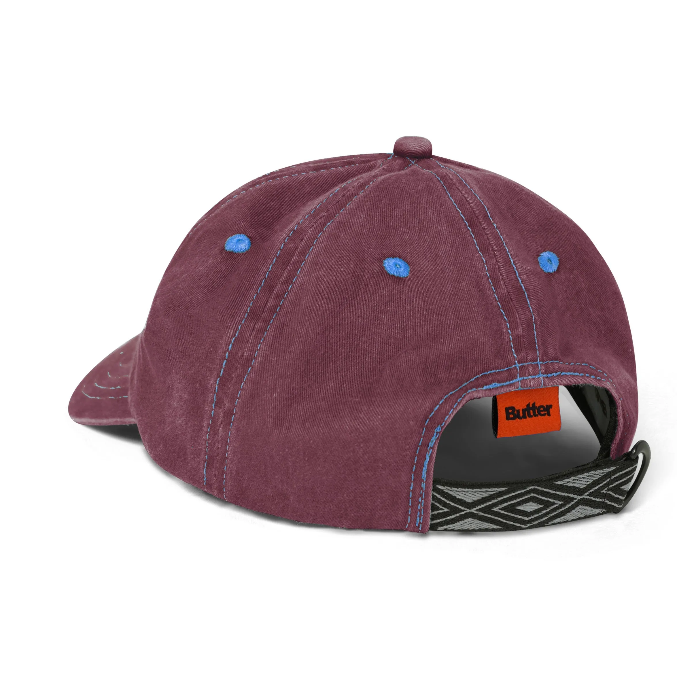 Butter Goods Rounded Logo 6 Panel Cap Sangria