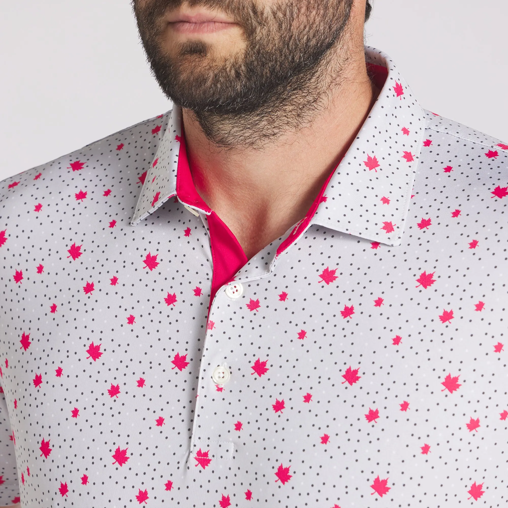 Canada Maple Dot Golf Polo