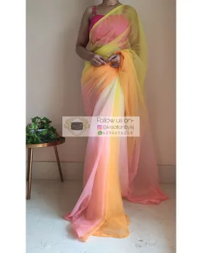 Candy Floss Ombré Net Saree