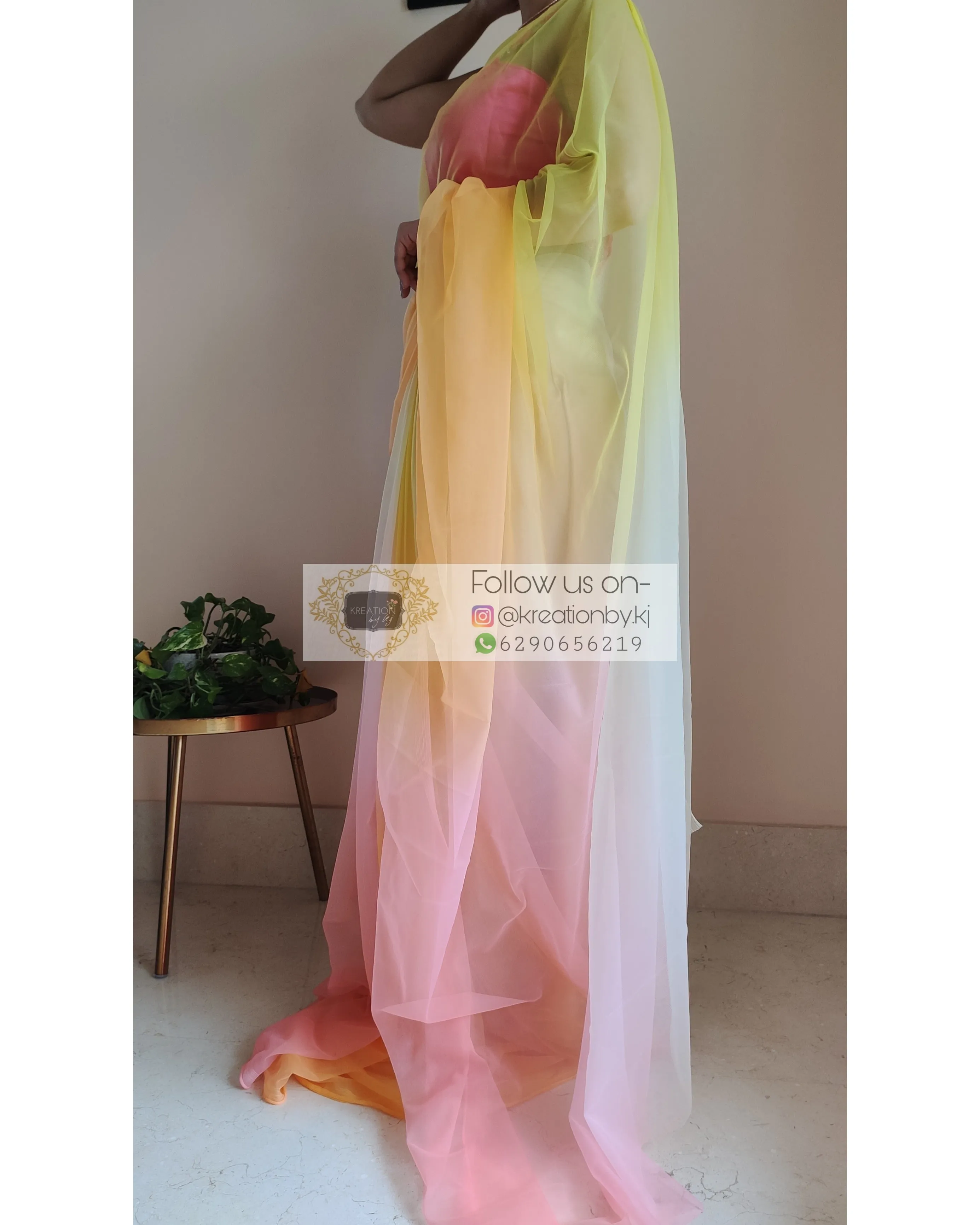 Candy Floss Ombré Net Saree