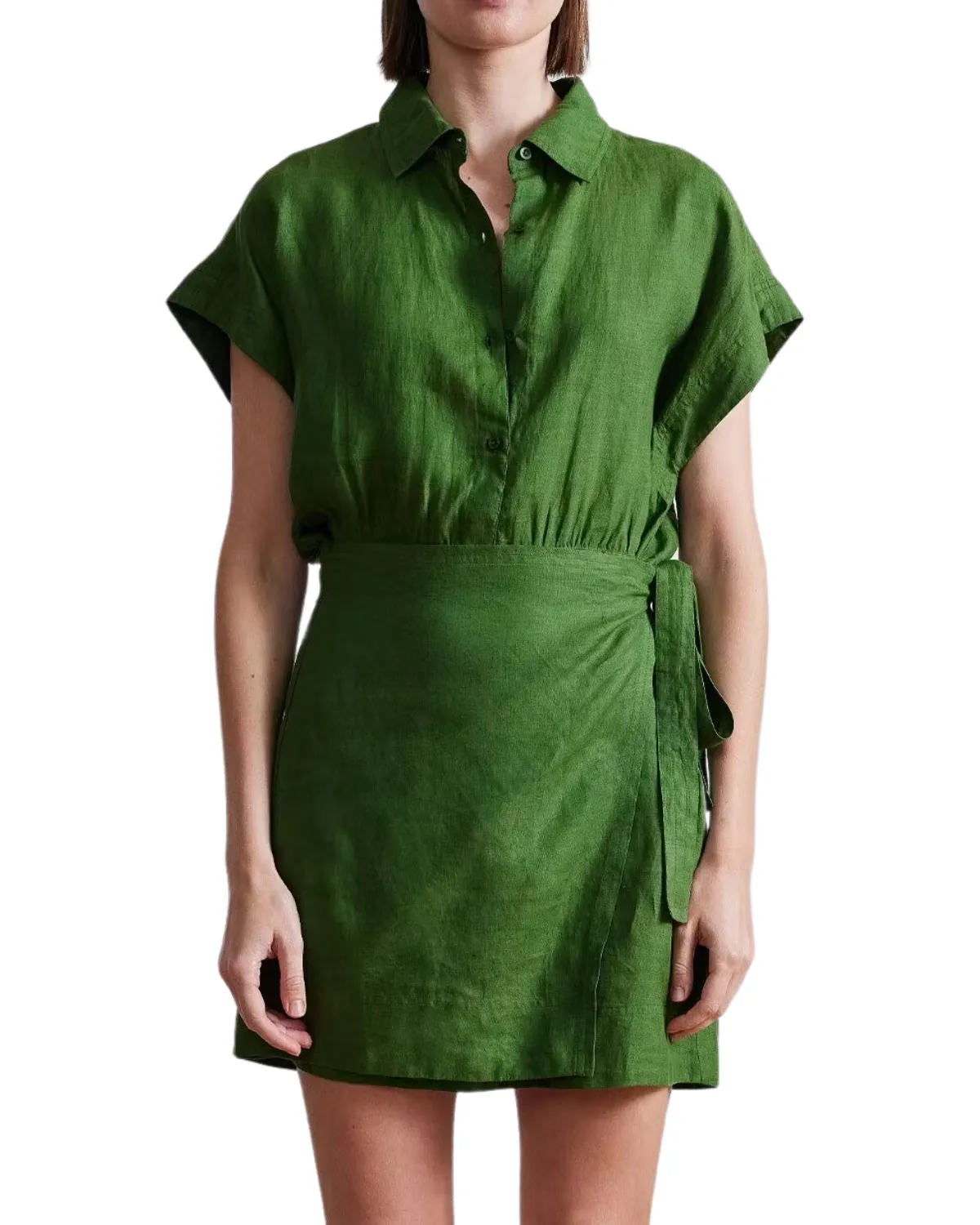 Catania Wrap Mini Dress (Jardin)