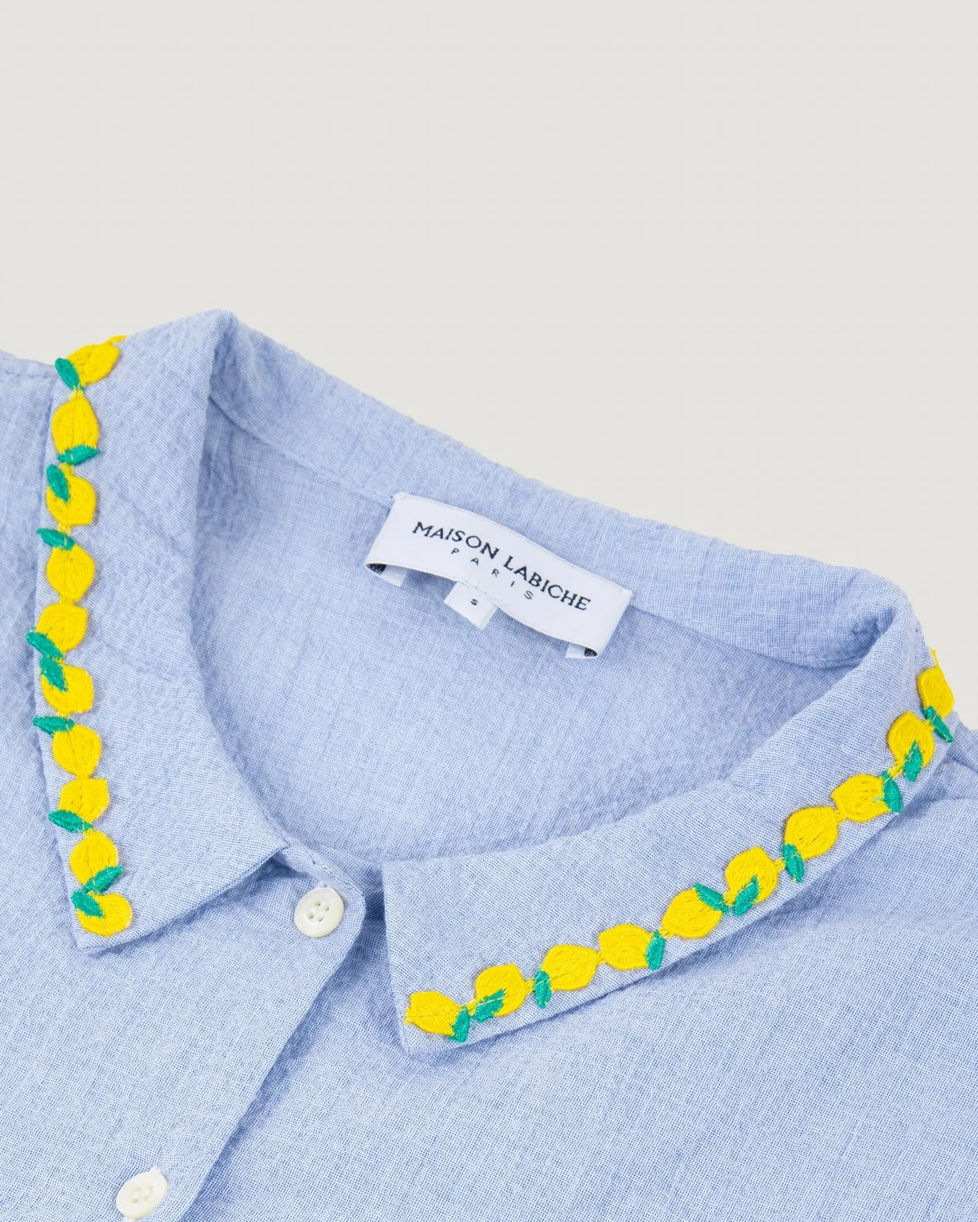 Champmesle Seersucker Shirt "lemon"