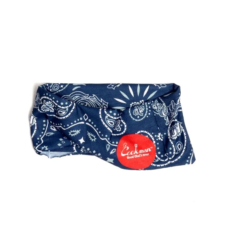 Cookman Chef's Scarf - Paisley : Navy