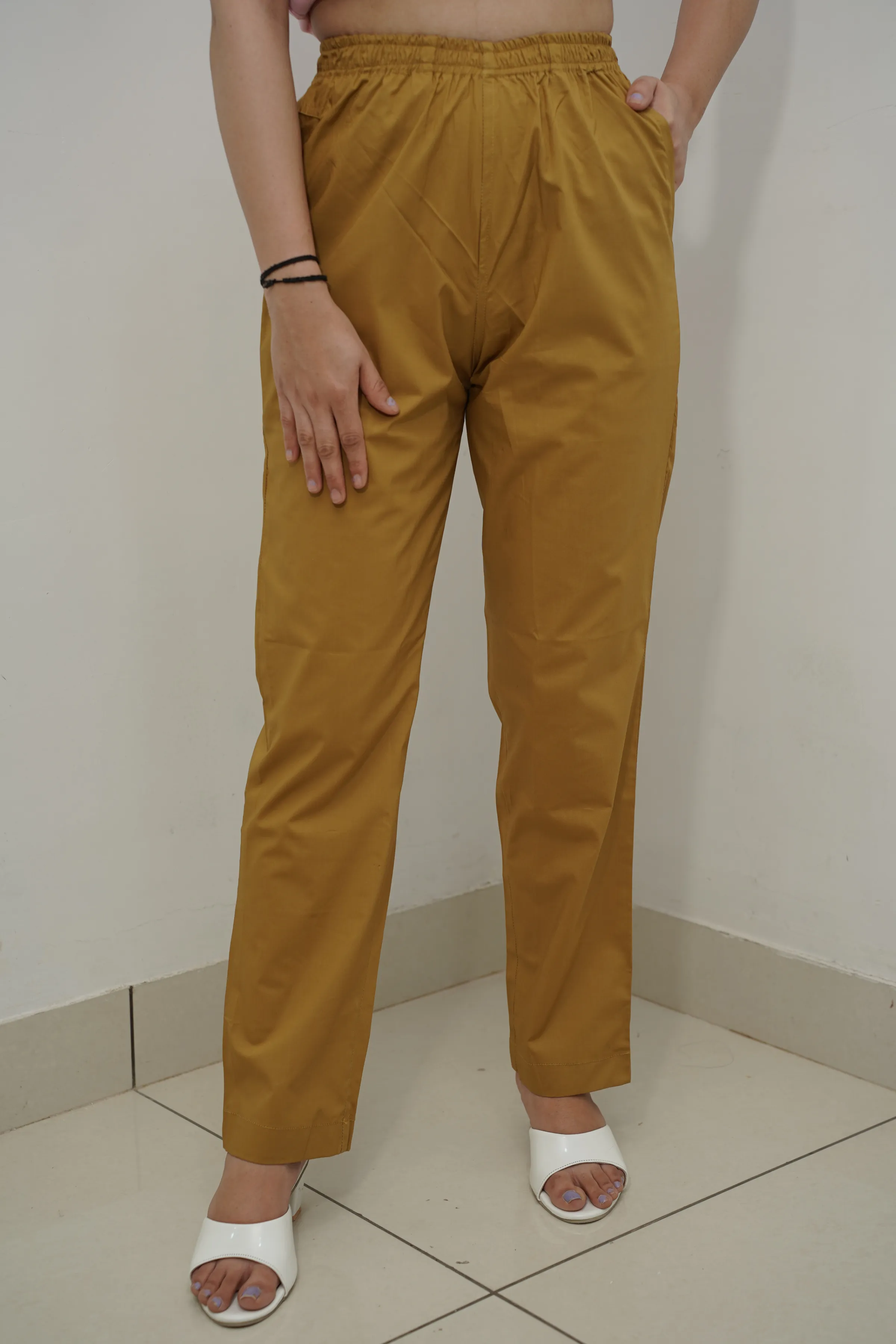 Dark Beige Cotton Kurti Pant