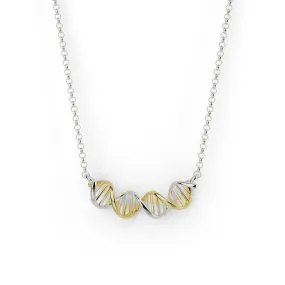 DNA necklace H | silver & gold vermeil