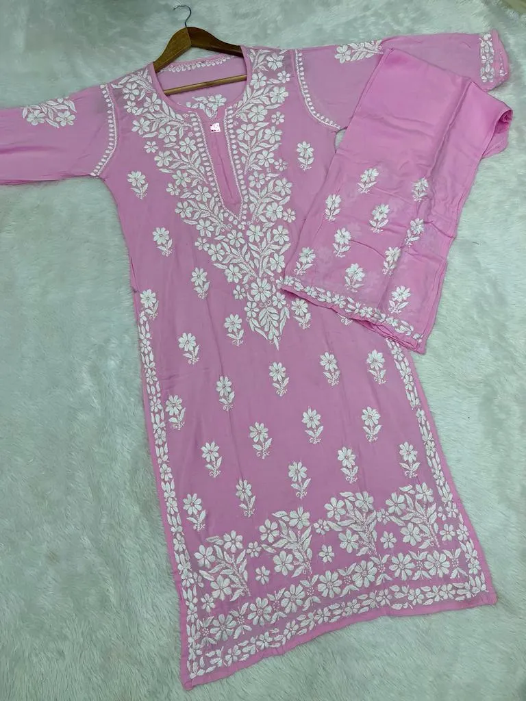 Dua Modal Premium Chikankari Kurti Set