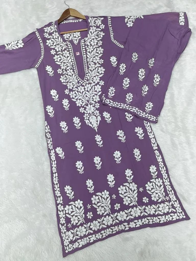 Dua Modal Premium Chikankari Kurti Set