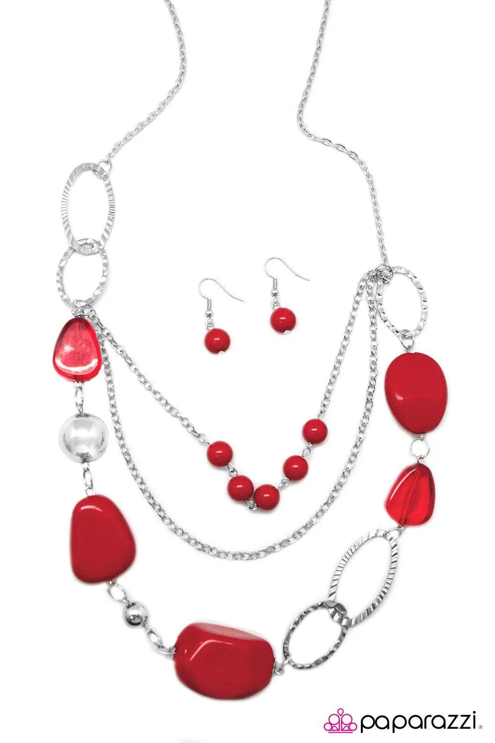 Easy On The Eyes Red Necklace - Paparazzi Accessories