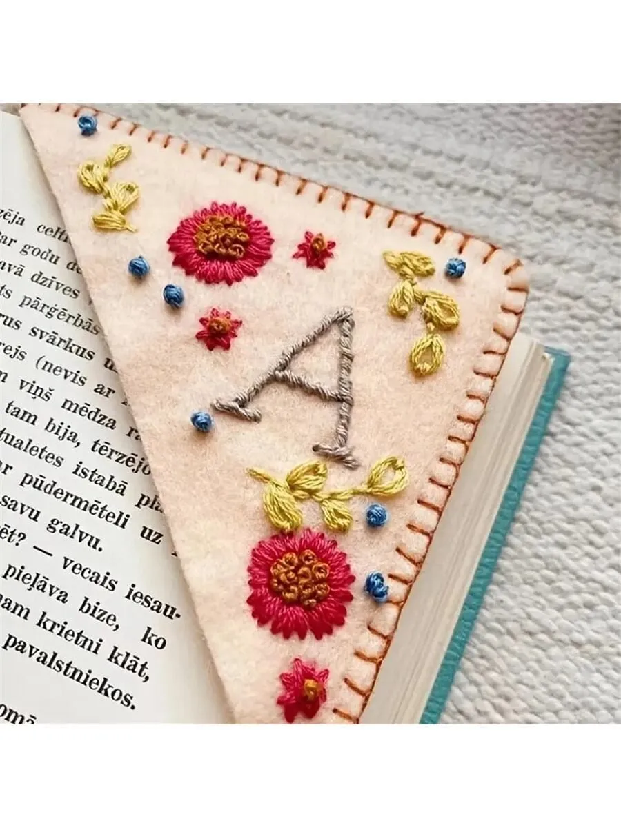 Embroidered Corner Bookmark