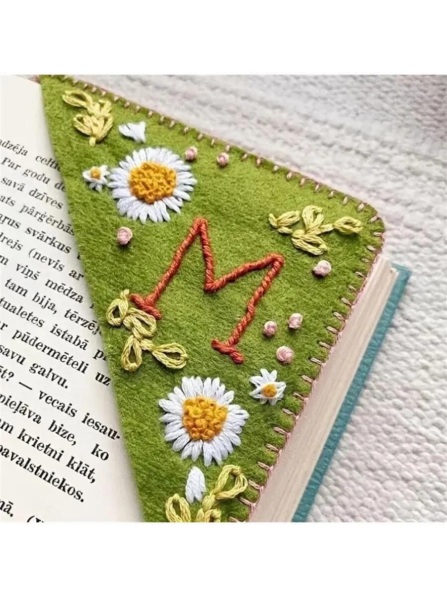 Embroidered Corner Bookmark