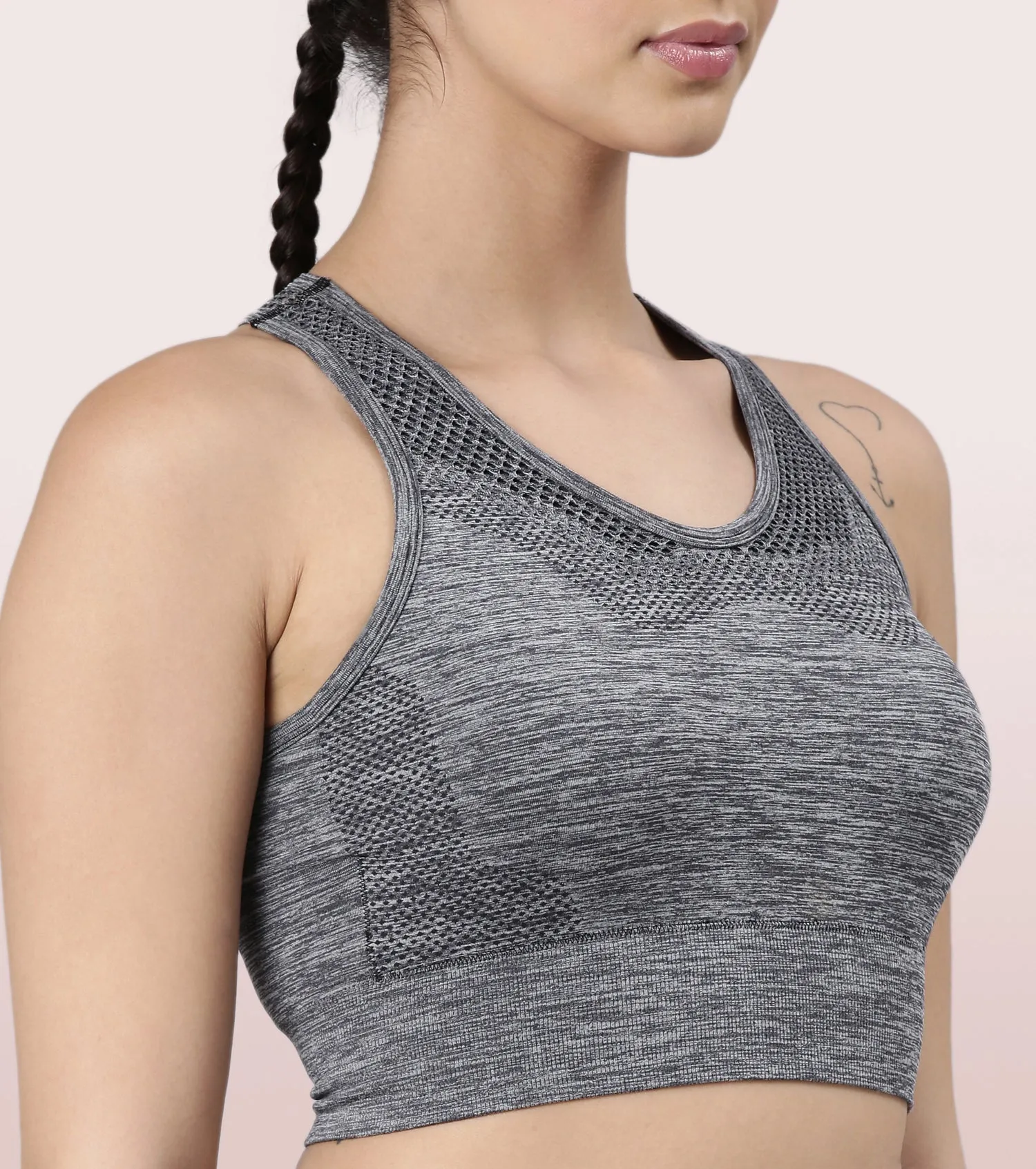 Enamor Medium Support Sports Bra | Held-in-fit Seamless Bra With Perforation For Ventilation For Women | A203