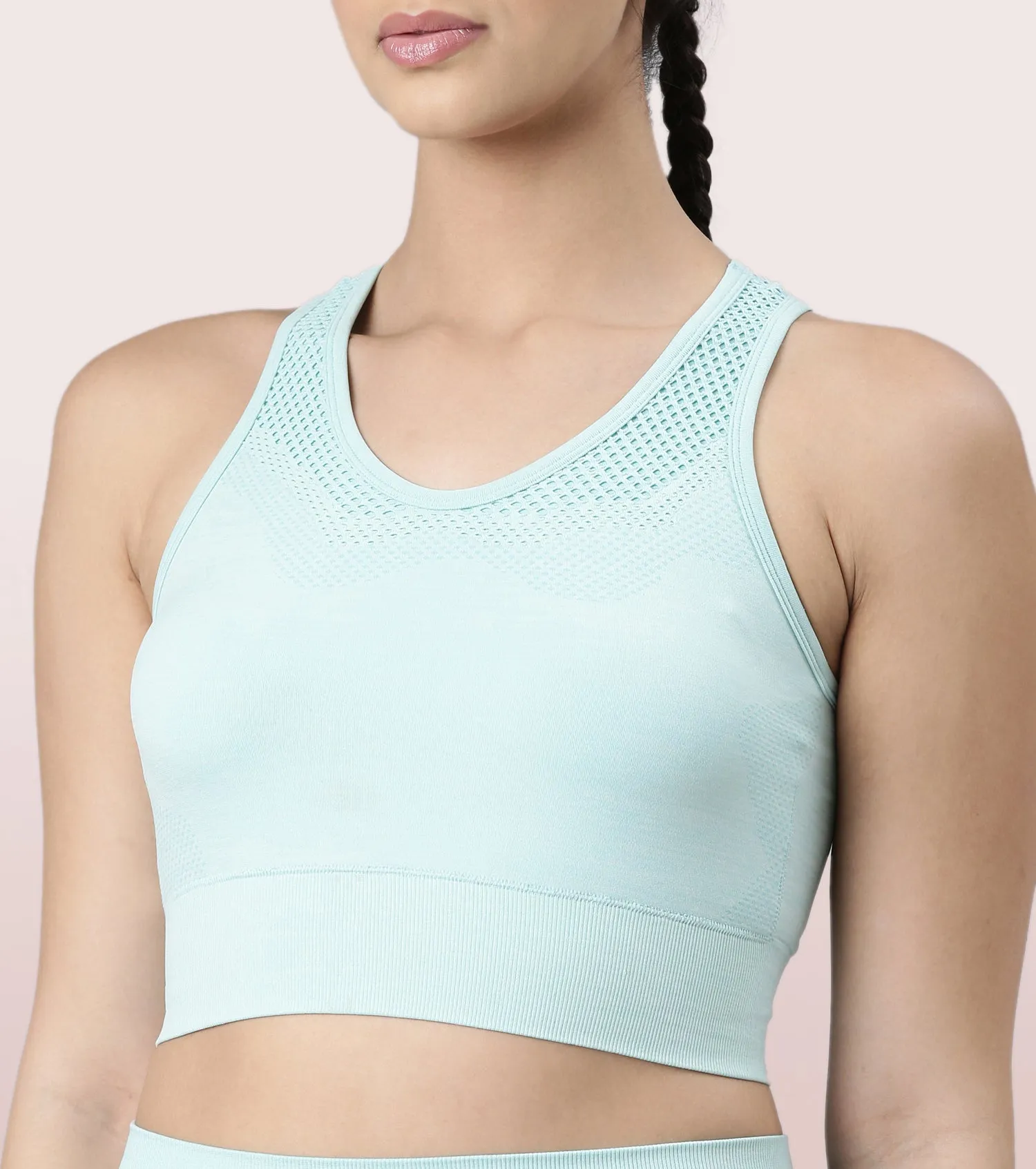 Enamor Medium Support Sports Bra | Held-in-fit Seamless Bra With Perforation For Ventilation For Women | A203