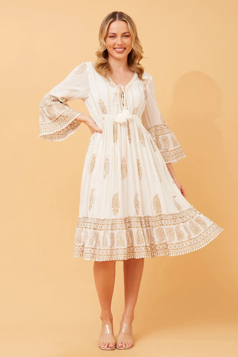 GAYATRI PAISLEY BOHO DRESS