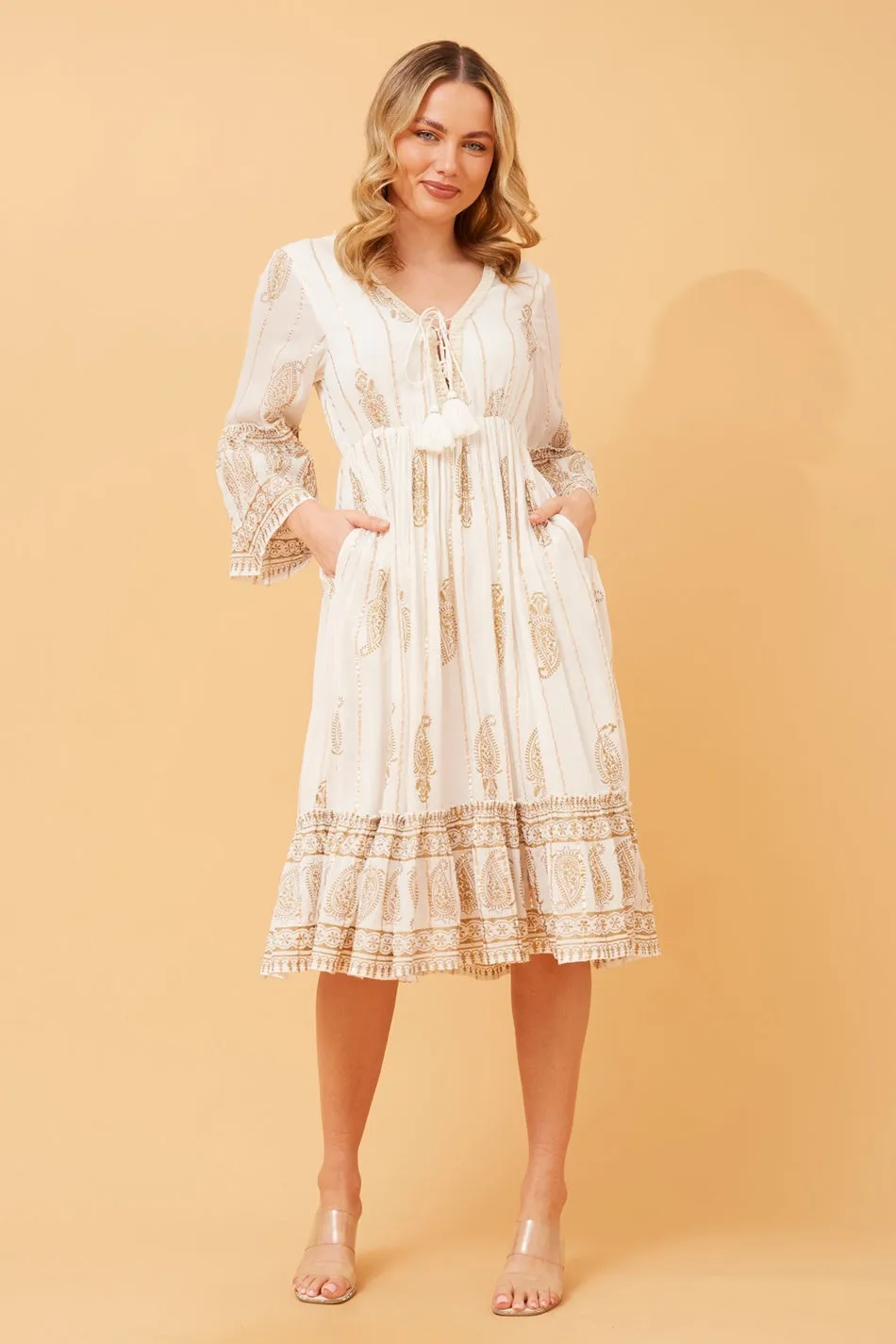 GAYATRI PAISLEY BOHO DRESS