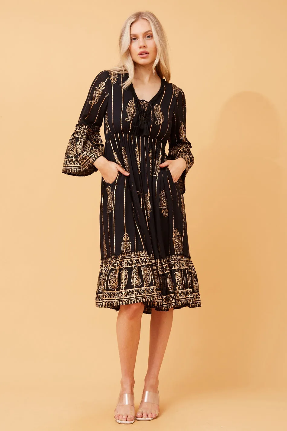 GAYATRI PAISLEY BOHO DRESS