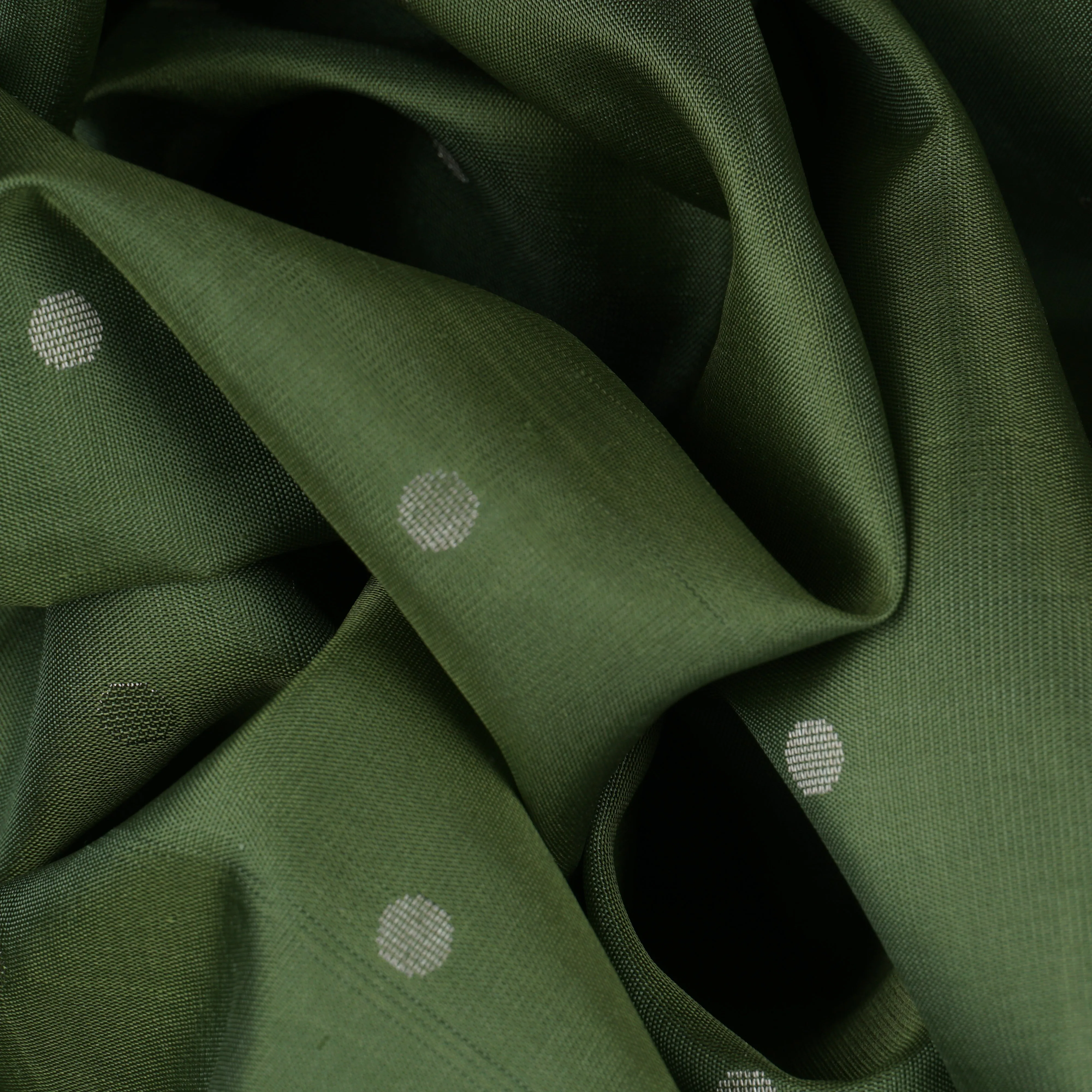 Handwoven Green Soft Silk Saree - 1775T009290DSC