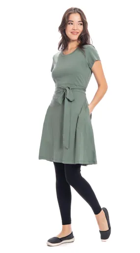 Jade Dress - sage - organic cotton