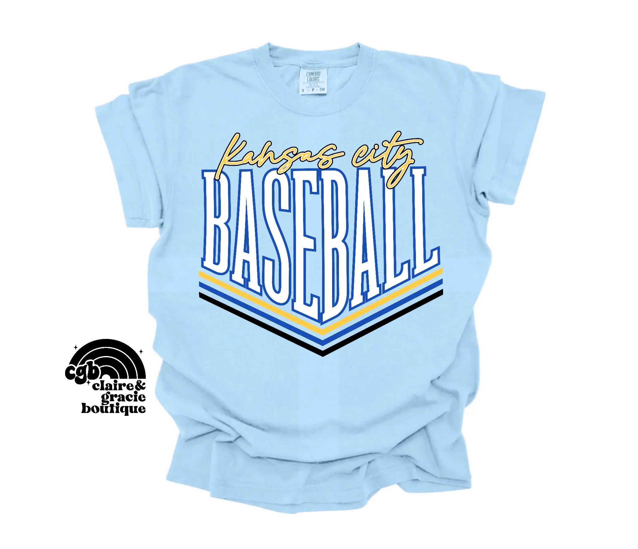 Kansas City Baseball Baby Blue Tee | Vintage