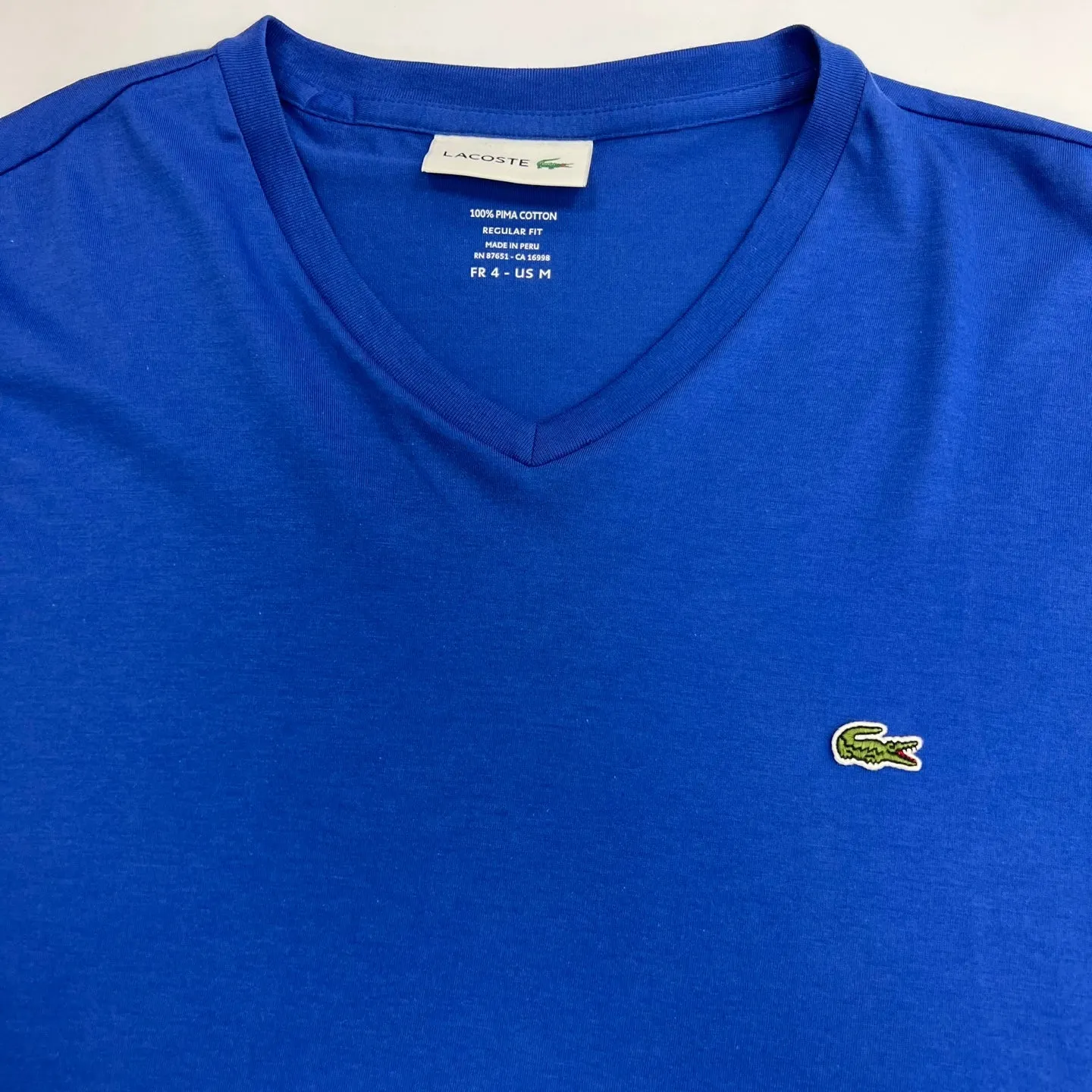 LACOSTE V-Neck Pima Cotton Jersey T-Shirt