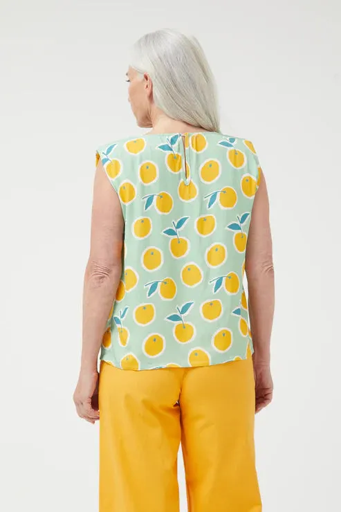 Lemon Print Top