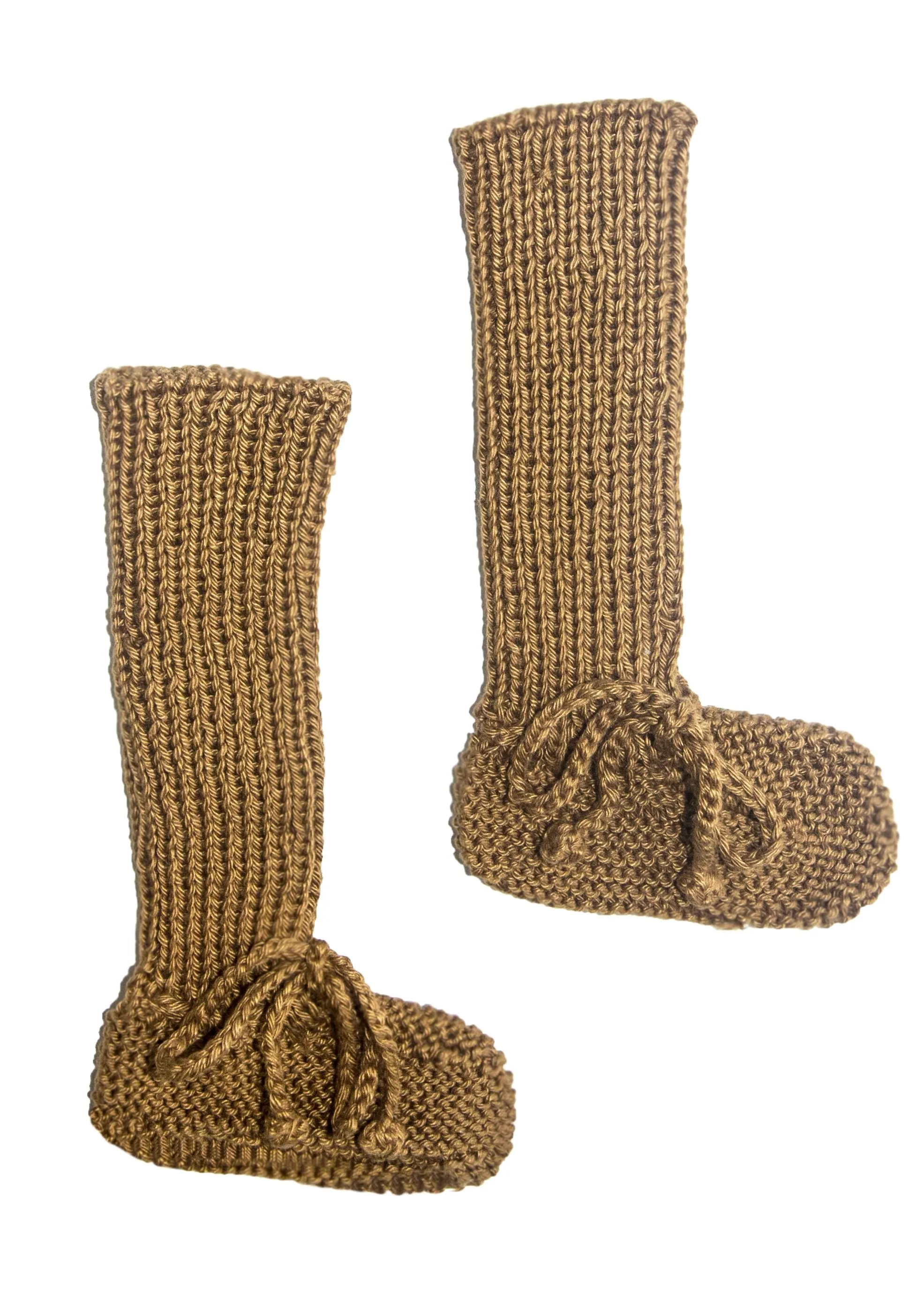 Long Cotton Booties - Earth Colours